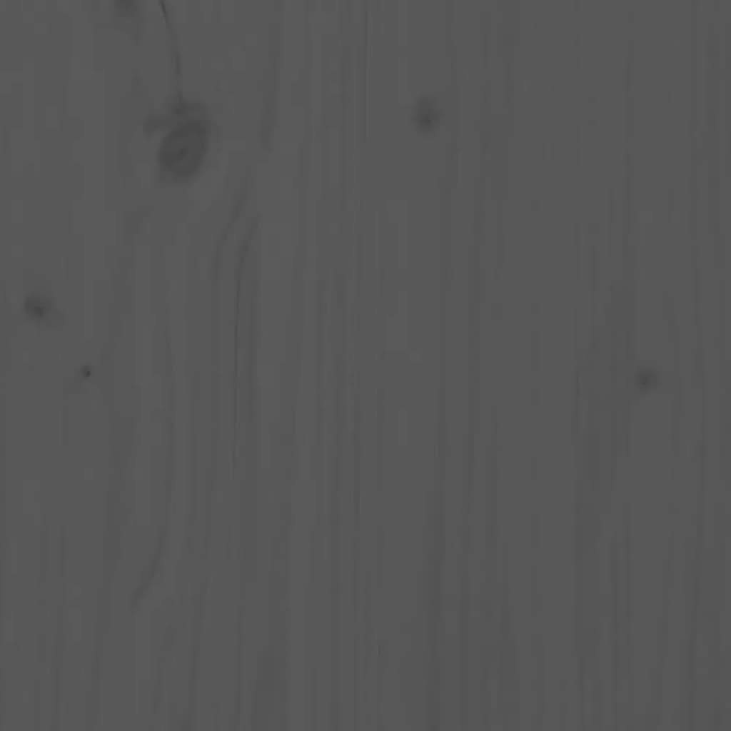 Scrivania Grigia 110x50x75 cm in Legno Massello di Pino - homemem39