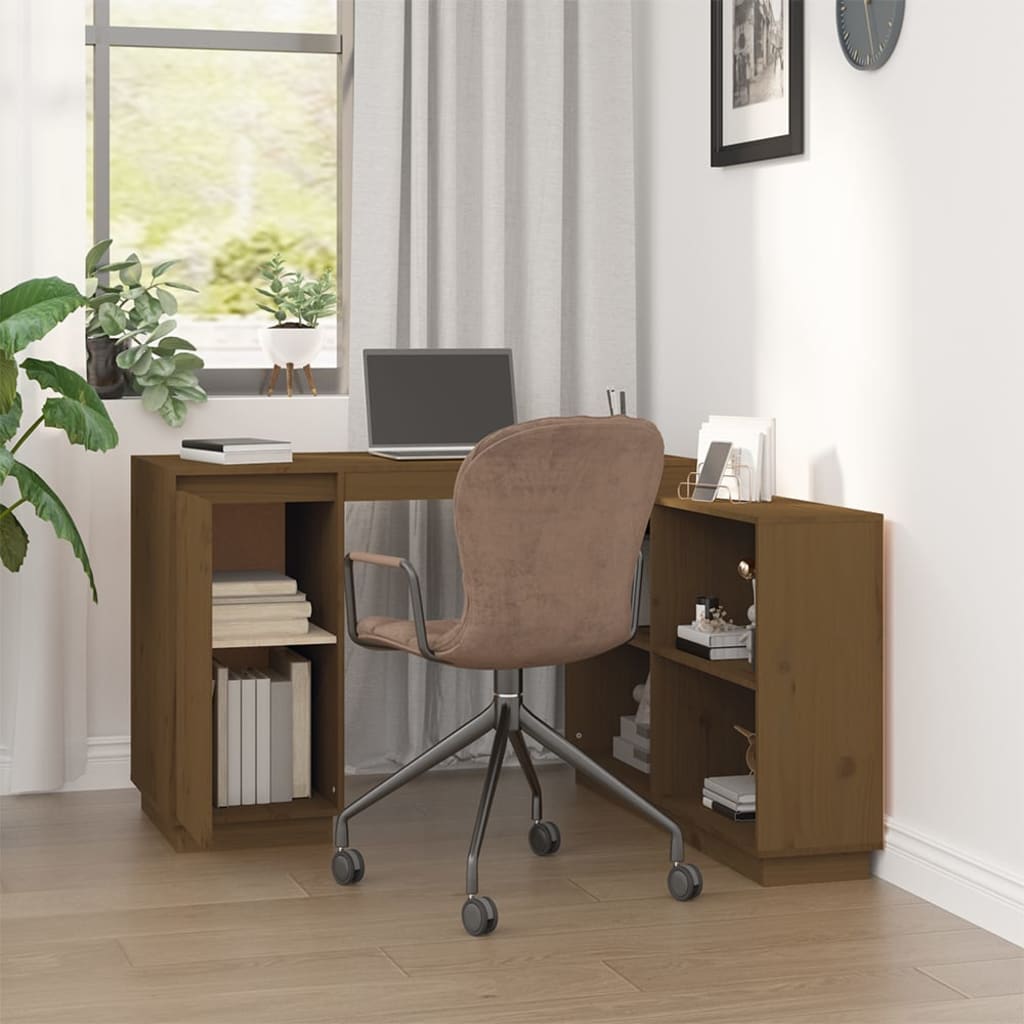 Scrivania ambra 110x50x75 cm in Legno Massello di Pino - homemem39
