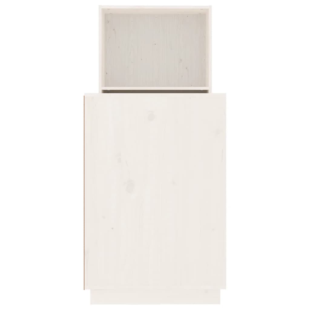 Scrivania Bianca 110x53x117 cm in Legno Massello di Pino - homemem39