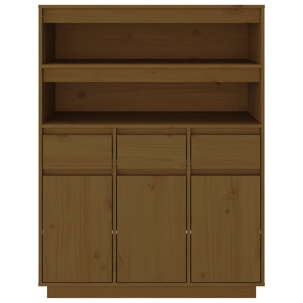 Credenza ambra 89x40x116,5 cm in Legno Massello di Pino - homemem39