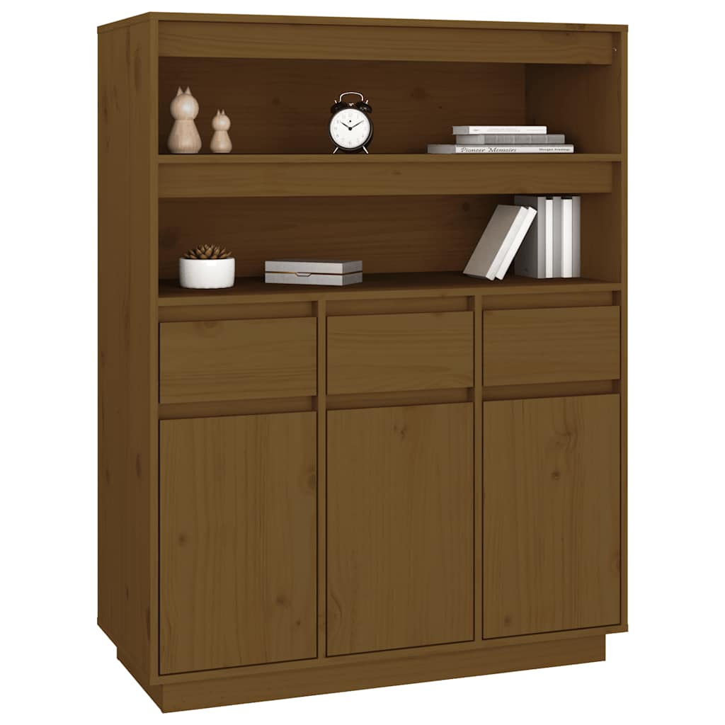 Credenza ambra 89x40x116,5 cm in Legno Massello di Pino - homemem39