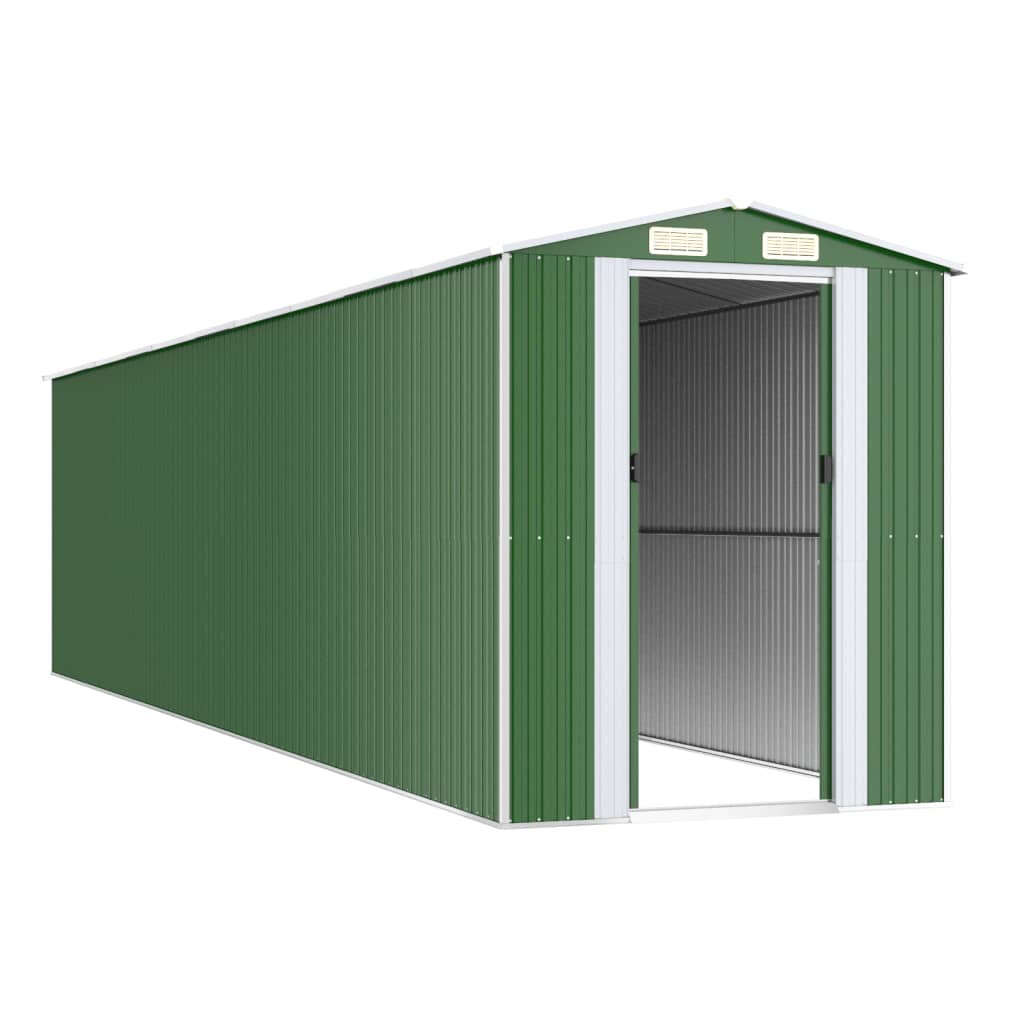 Capanno da Giardino Verde 192x855x223 cm Acciaio Zincato - homemem39