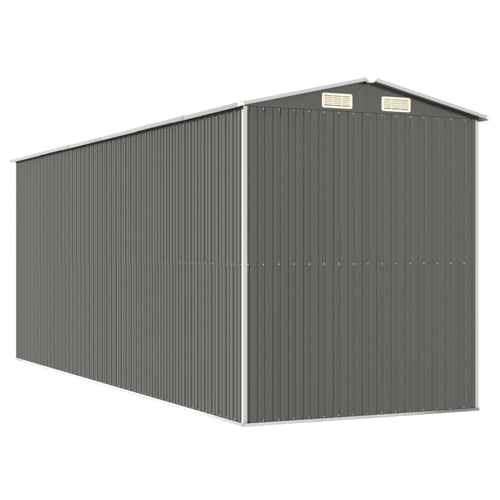 Capanno da Giardino Grigio Chiaro 192x523x223cm Acciaio Zincato - homemem39