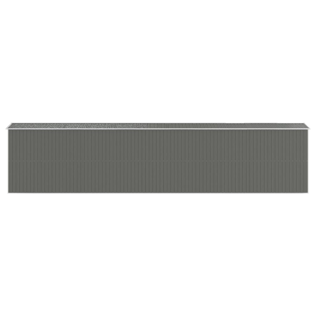 Capanno da Giardino Grigio Chiaro 192x938x223cm Acciaio Zincato - homemem39