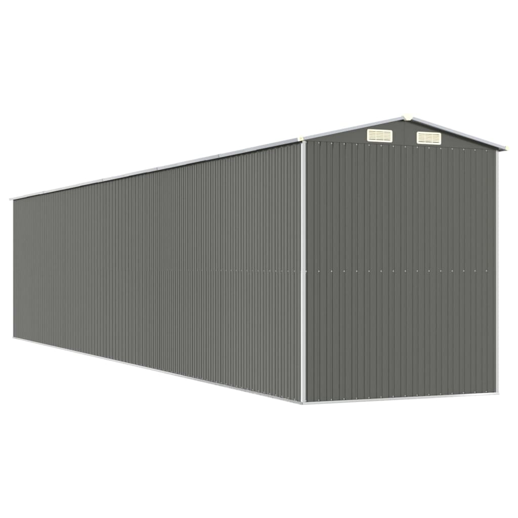 Capanno da Giardino Grigio Chiaro 192x938x223cm Acciaio Zincato - homemem39