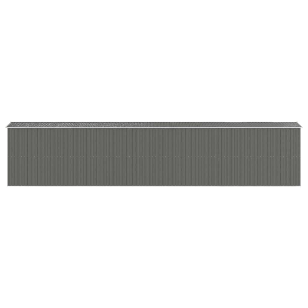 Capanno Giardino Grigio Chiaro 192x1021x223 cm Acciaio Zincato - homemem39