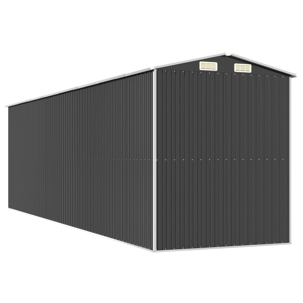 Capanno da Giardino Antracite 192x689x223 cm in Acciaio Zincato - homemem39