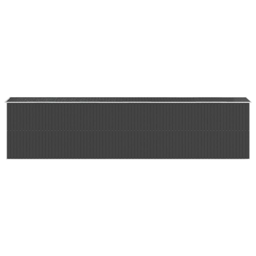 Capanno da Giardino Antracite 192x855x223 cm in Acciaio Zincato - homemem39