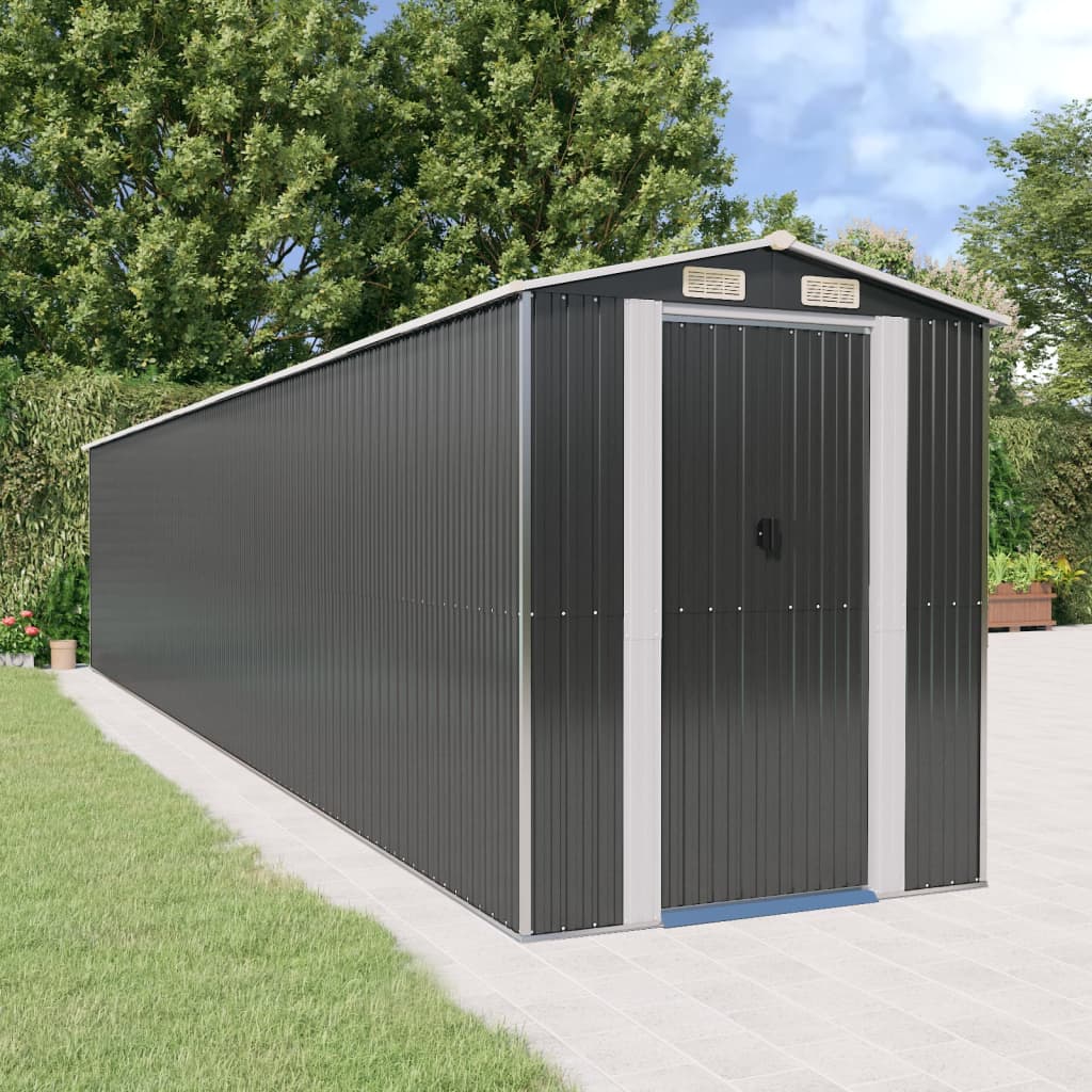 Capanno da Giardino Antracite 192x1021x223cm in Acciaio Zincato - homemem39