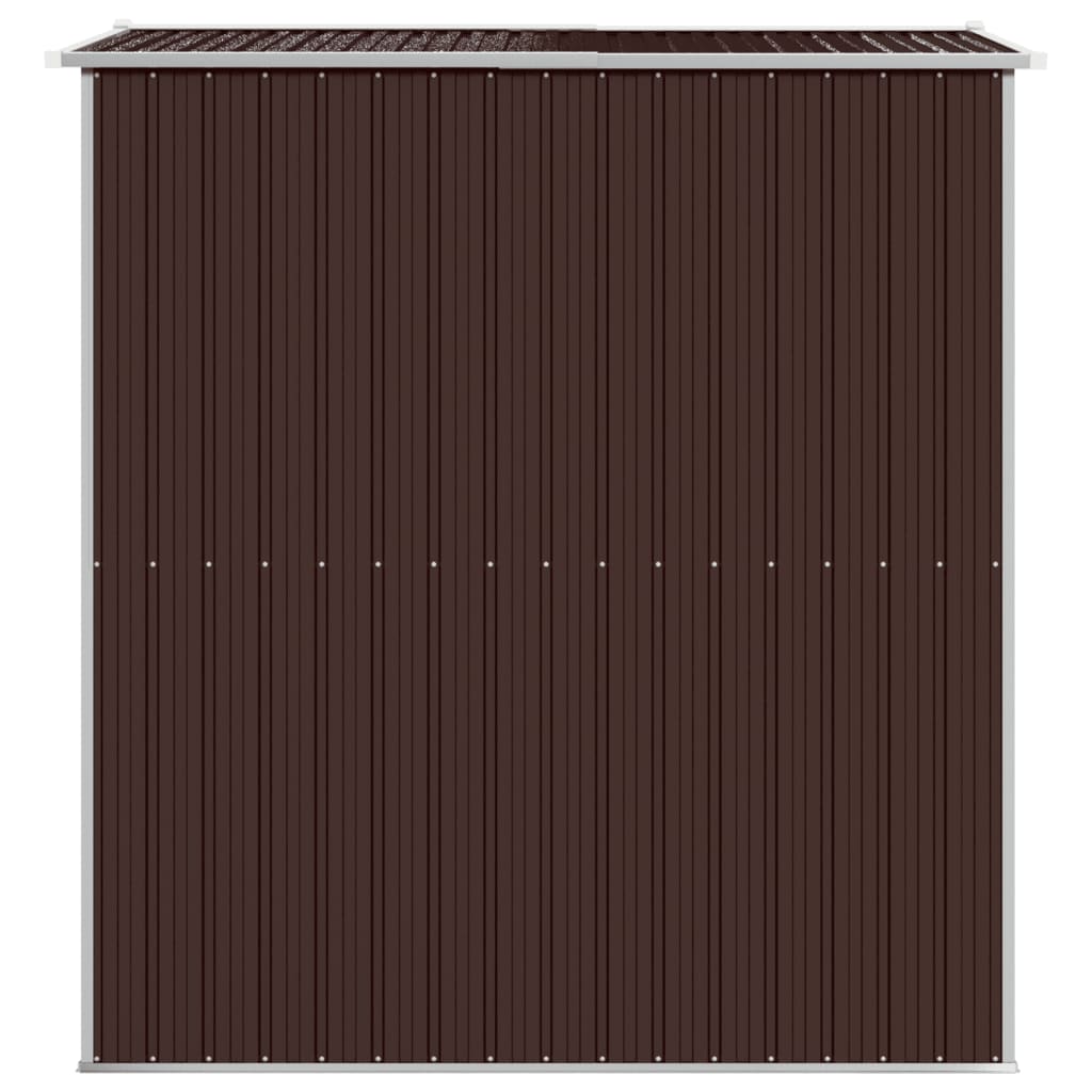 Capanno da Giardino Marrone Scuro 192x191x223cm Acciaio Zincato - homemem39