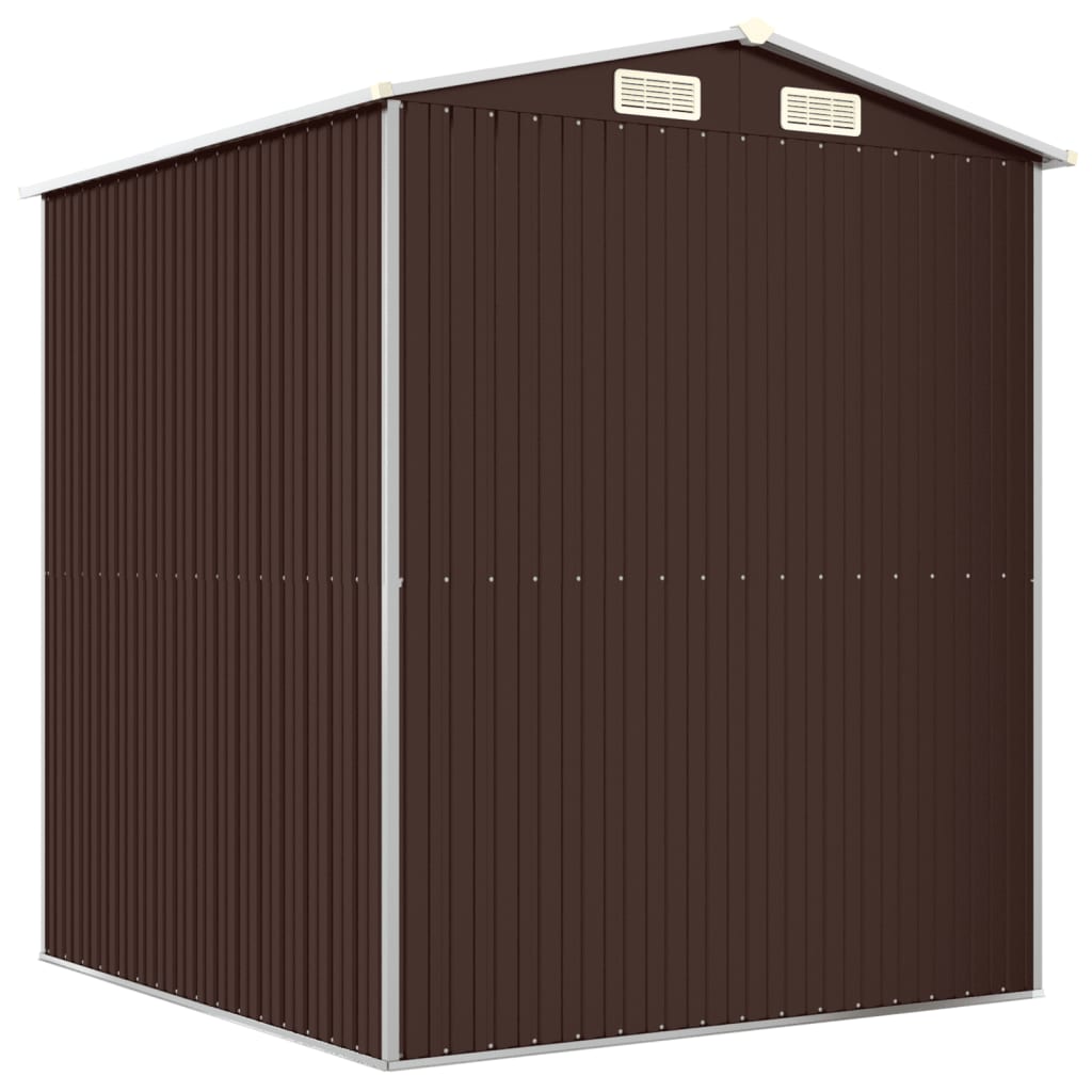 Capanno da Giardino Marrone Scuro 192x191x223cm Acciaio Zincato - homemem39