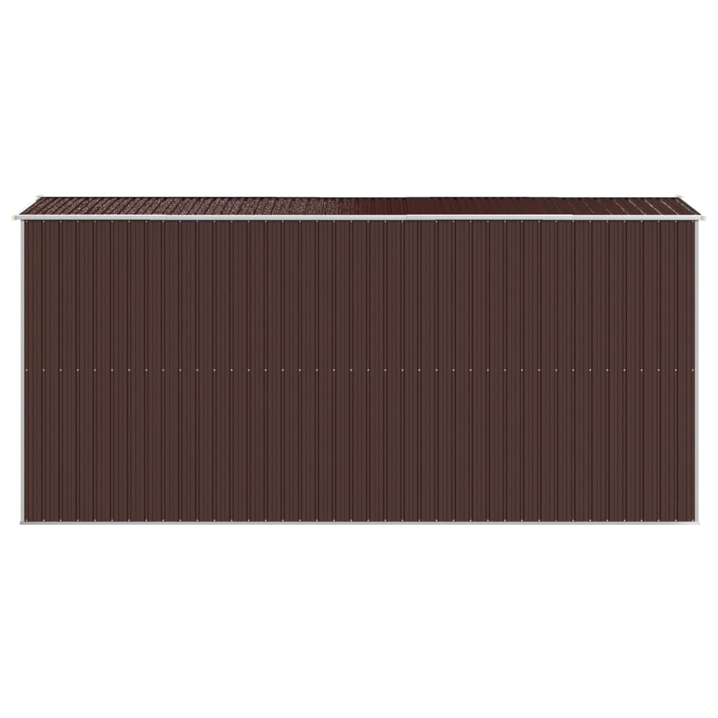 Capanno da Giardino Marrone Scuro 192x440x223cm Acciaio Zincato - homemem39