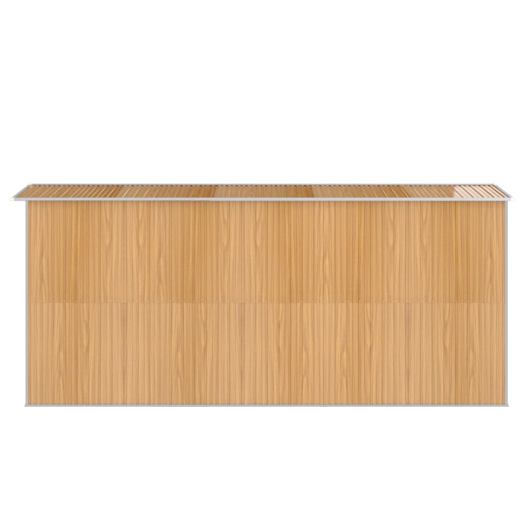 Capanno Giardino Marrone Chiaro 192x440x223 cm Acciaio Zincato - homemem39