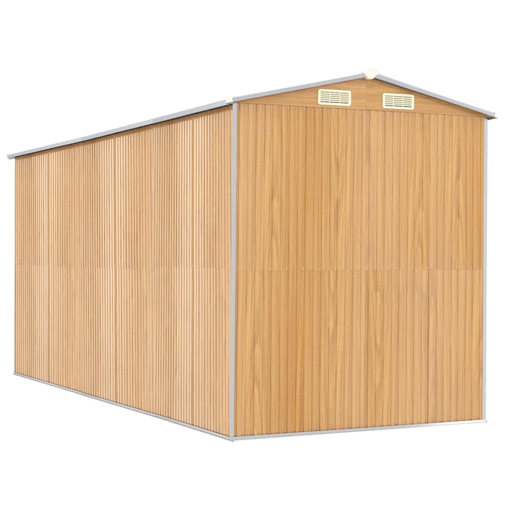 Capanno Giardino Marrone Chiaro 192x440x223 cm Acciaio Zincato - homemem39