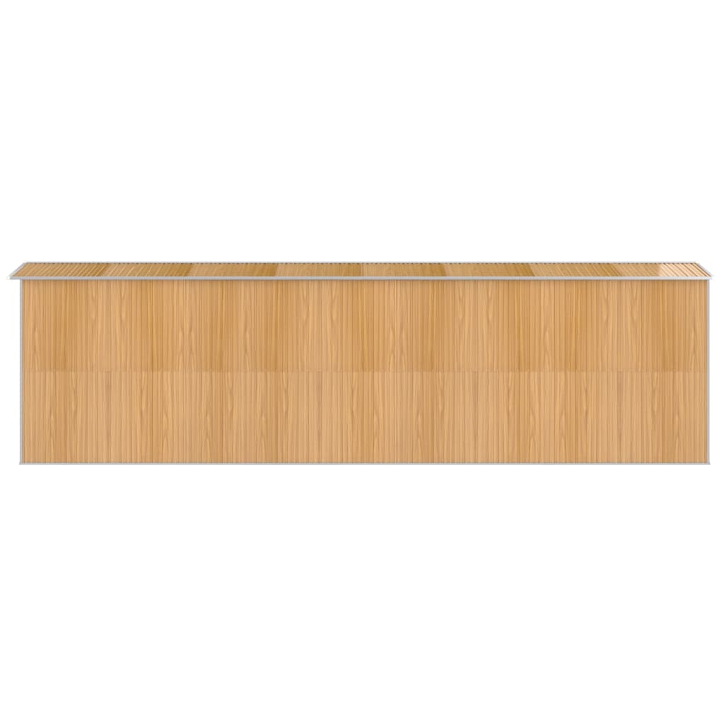 Capanno Giardino Marrone Chiaro 192x689x223 cm Acciaio Zincato - homemem39