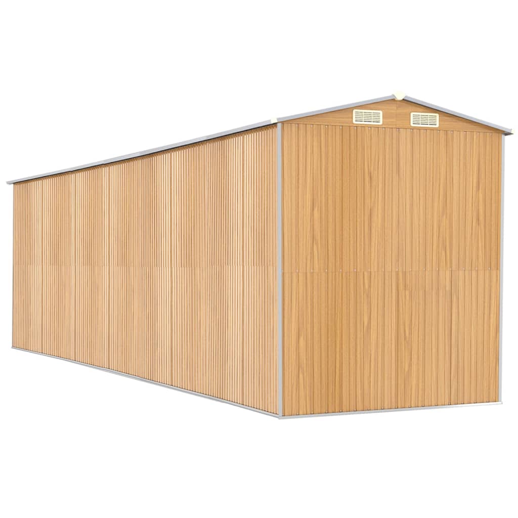 Capanno Giardino Marrone Chiaro 192x689x223 cm Acciaio Zincato - homemem39