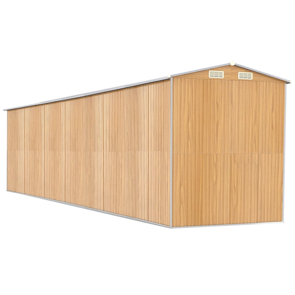 Capanno Giardino Marrone Chiaro 192x855x223 cm Acciaio Zincato - homemem39