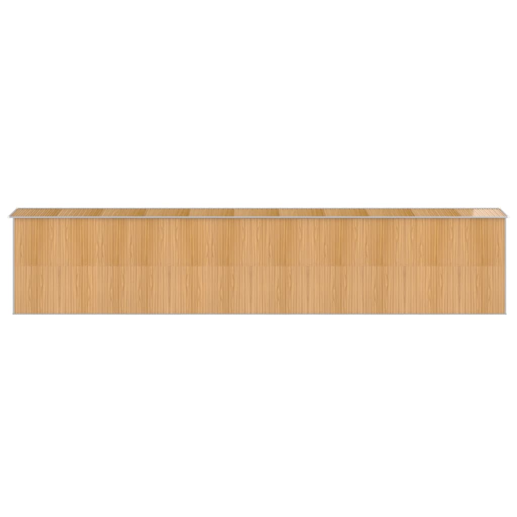 Capanno Giardino Marrone Chiaro 192x938x223 cm Acciaio Zincato - homemem39