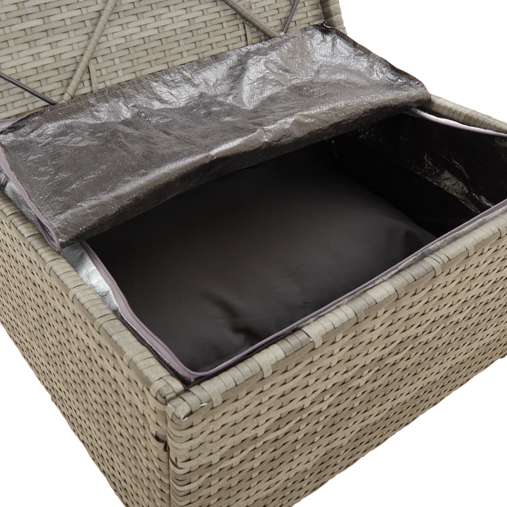 Set Divani da Giardino 3 pz con Cuscini in Polyrattan Grigio | homemem39