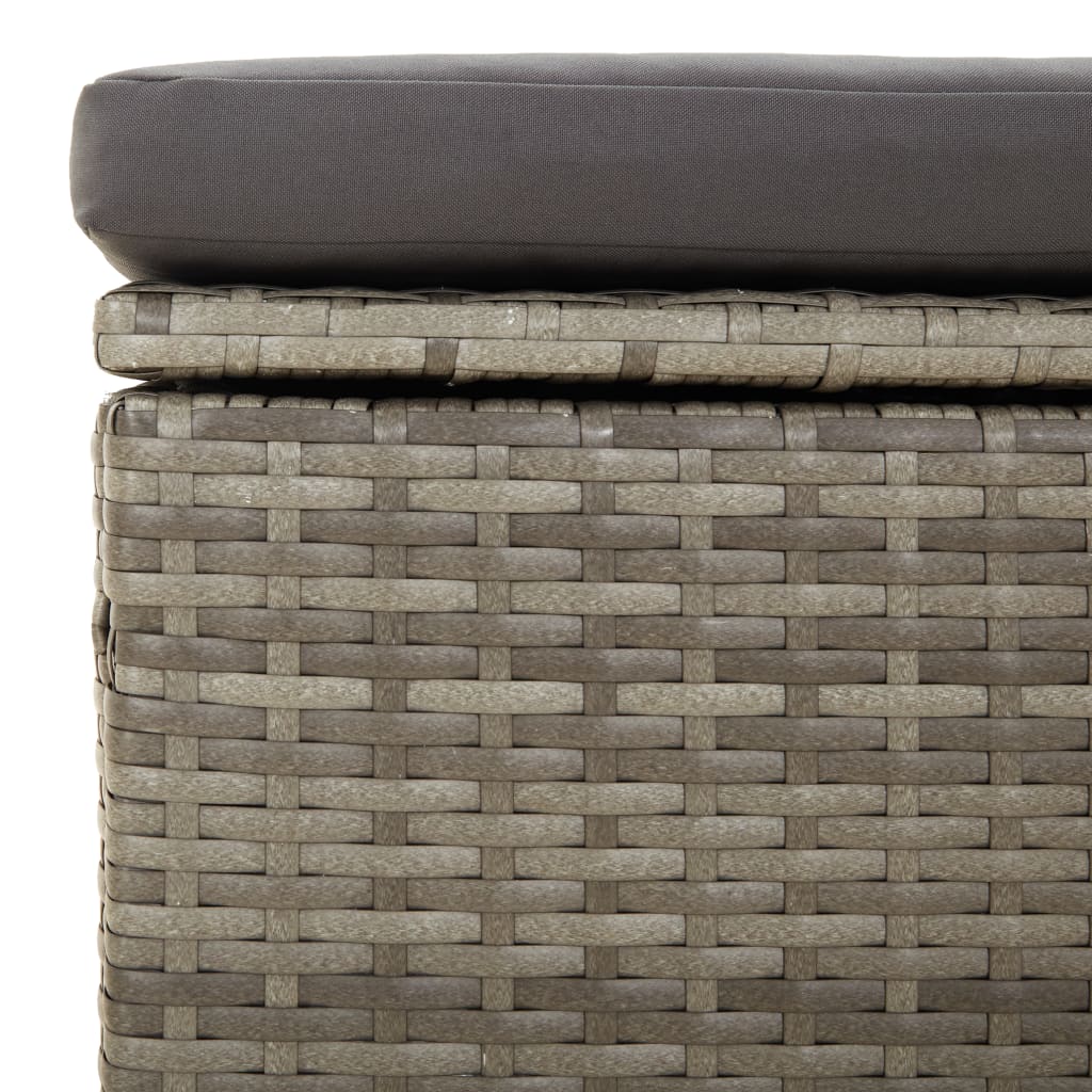 Set Divani da Giardino 4 pz con Cuscini in Polyrattan Grigio - homemem39
