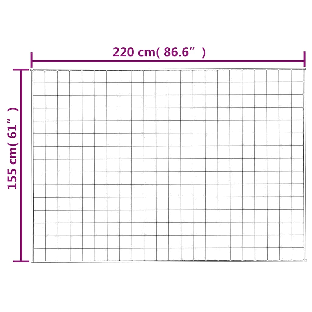 Coperta Ponderata Grigia 155x220 cm 11 kg Tessuto | homemem39