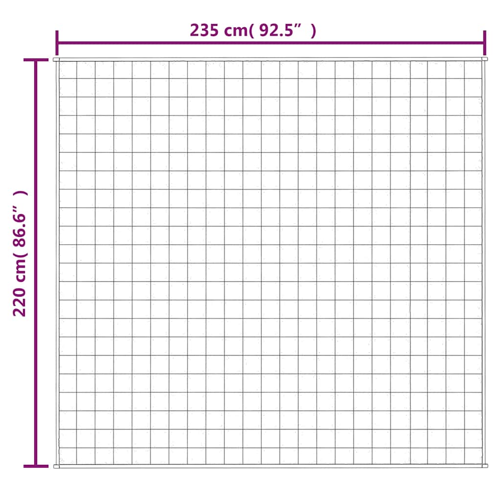 Coperta Ponderata Grigia 220x235 cm 11 kg Tessuto | homemem39