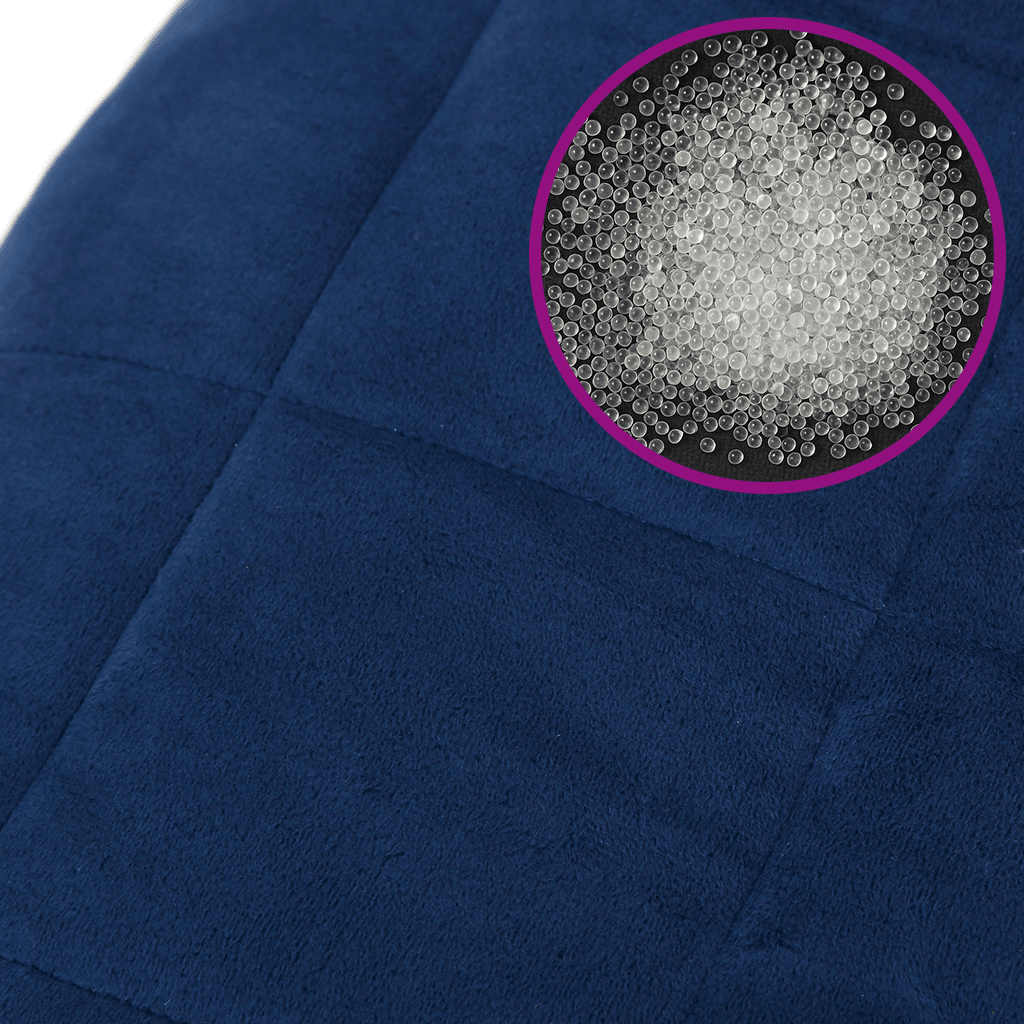 Coperta Ponderata Blu 138x200 cm 10 kg Tessuto | homemem39