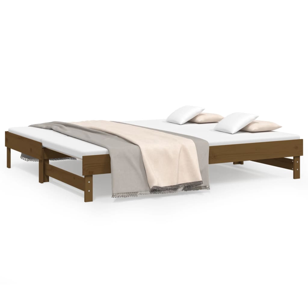 Dormeuse Estraibile senza Materasso Marrone Ambra 2x(90x200) cm - homemem39