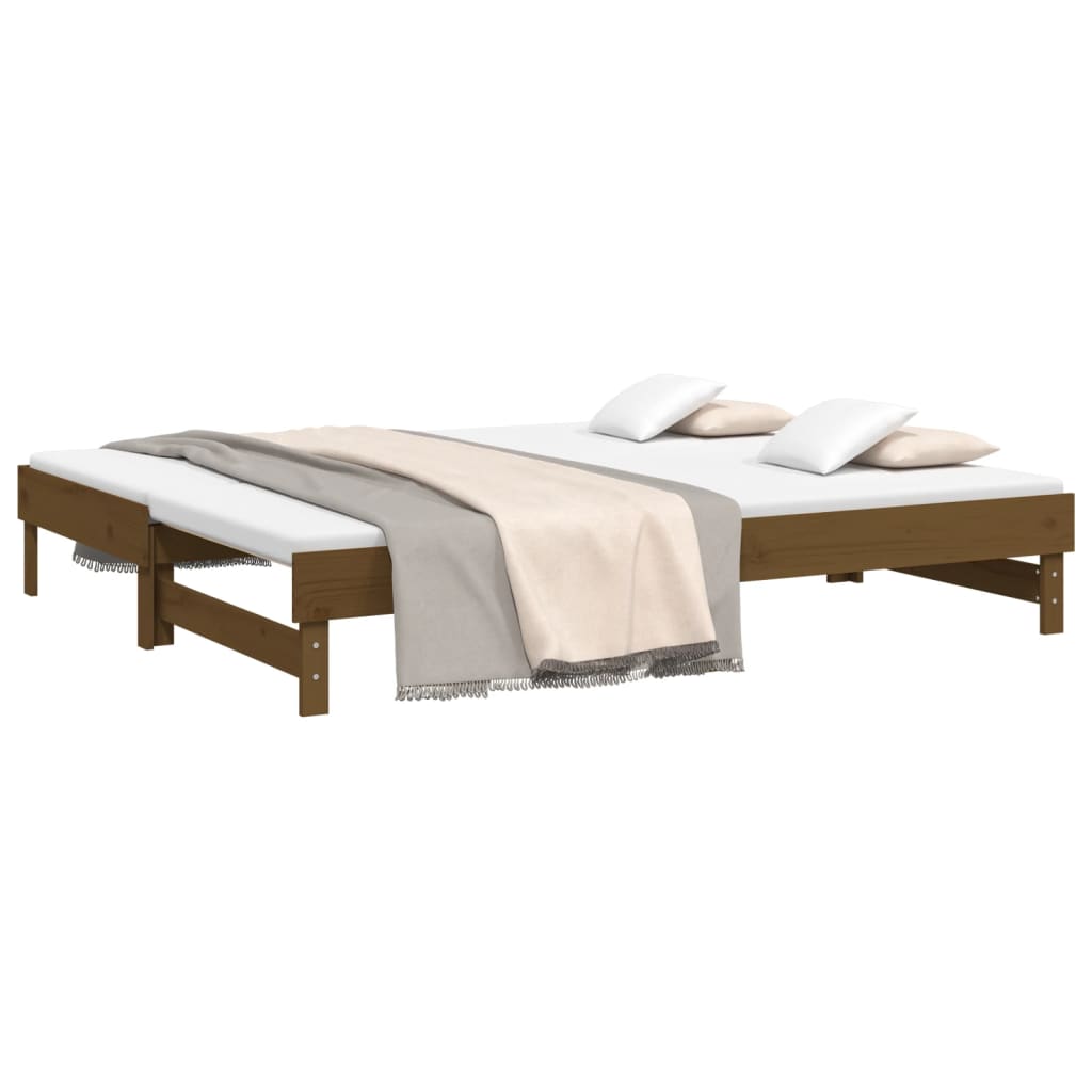 Dormeuse Estraibile senza Materasso Marrone Ambra 2x(90x200) cm - homemem39