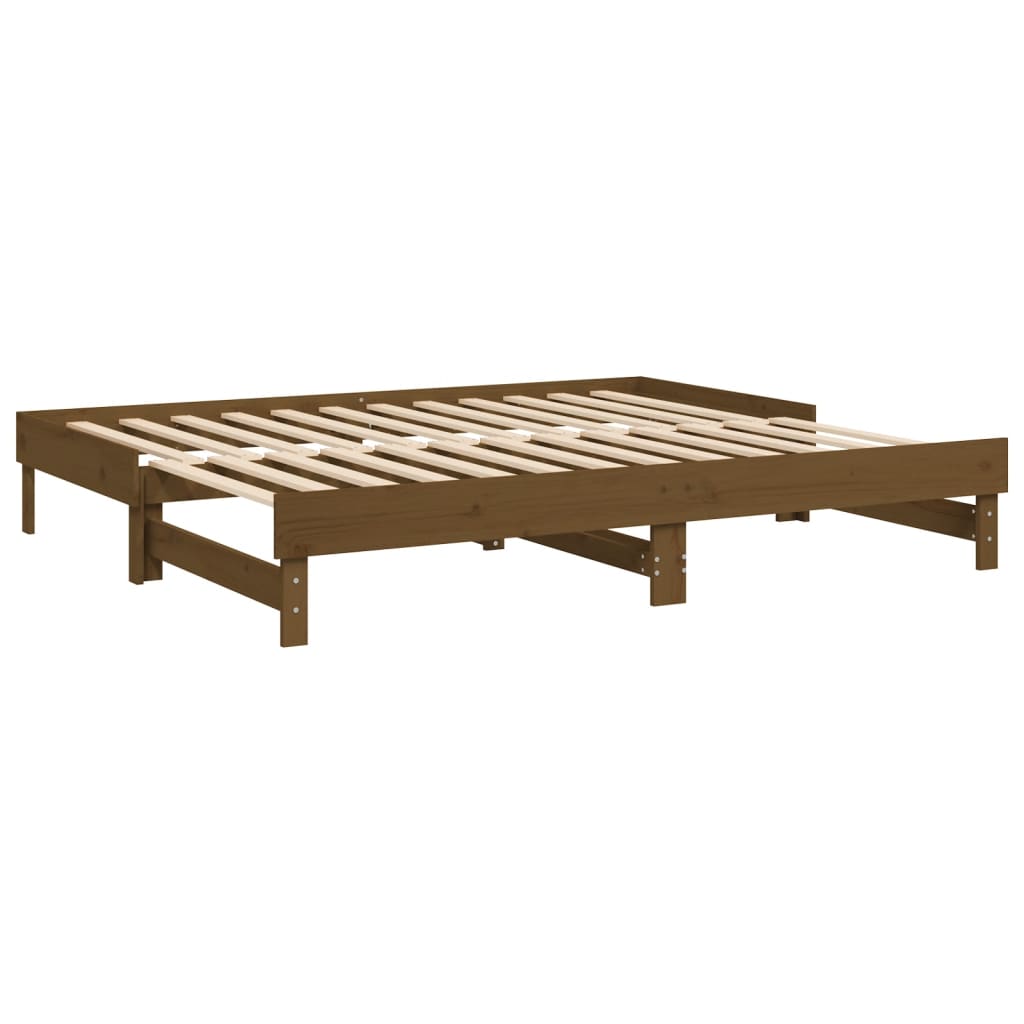 Dormeuse Estraibile senza Materasso Marrone Ambra 2x(90x200) cm - homemem39