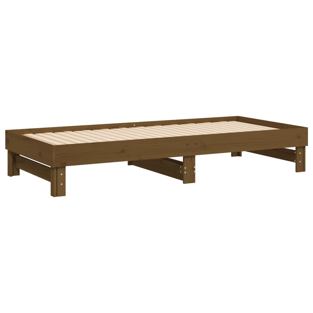Dormeuse Estraibile senza Materasso Marrone Ambra 2x(90x200) cm - homemem39