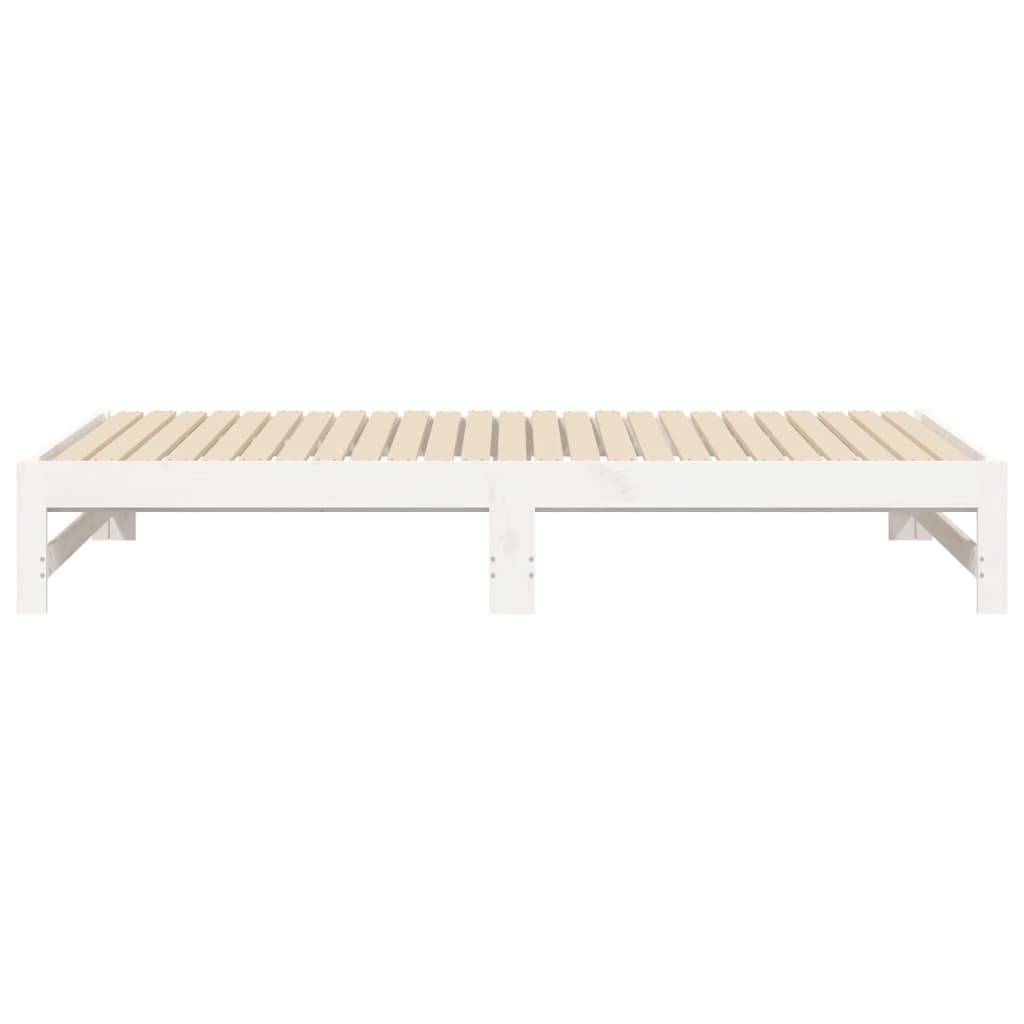 Dormeuse Estraibile Bianca 2x(90x190) cm Legno Massello di Pino - homemem39