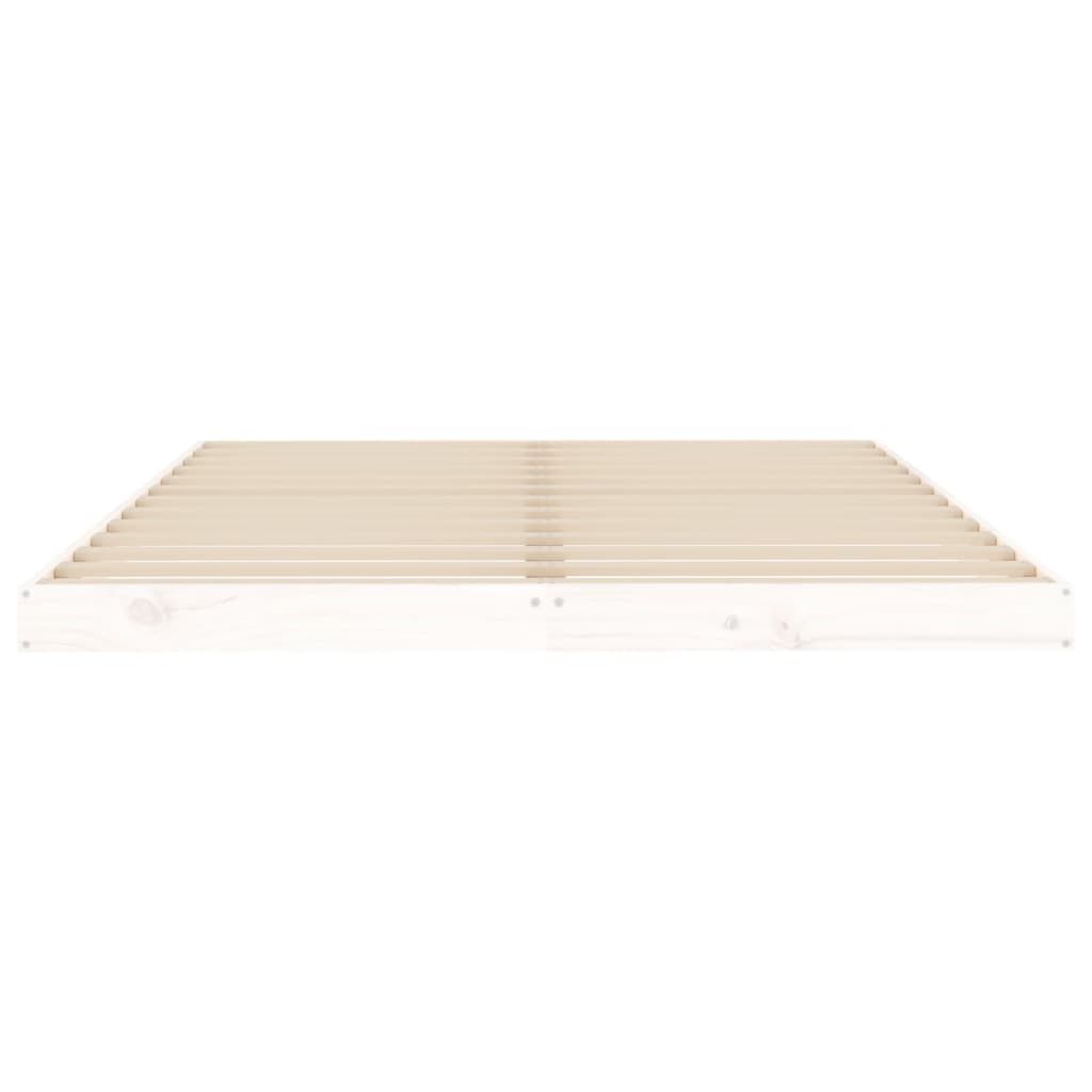 Letto senza Materasso Bianco 140x190 cm Legno Massello di Pino - homemem39