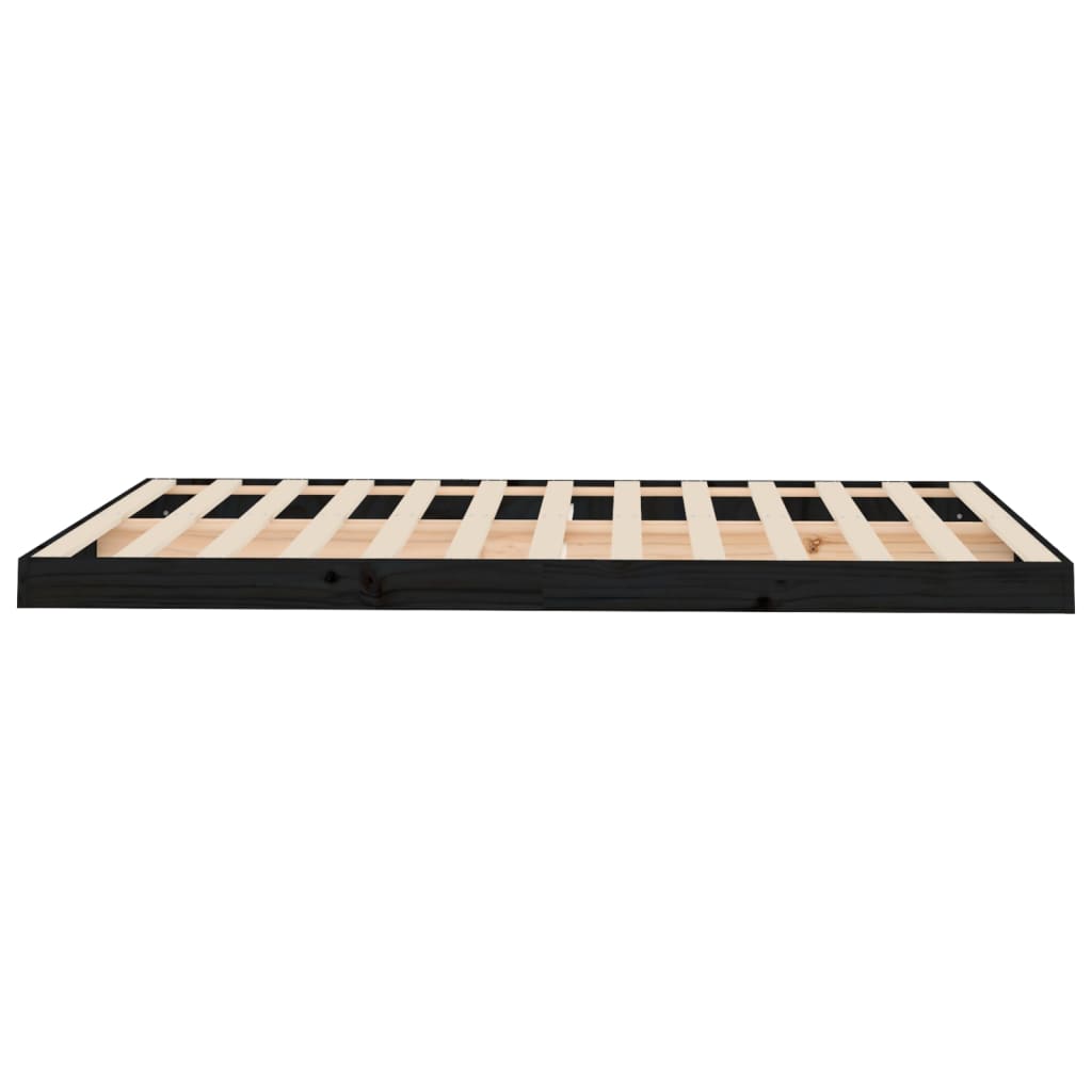Giroletto Nero 120x190 cm Small Double Legno Massello di Pino - homemem39