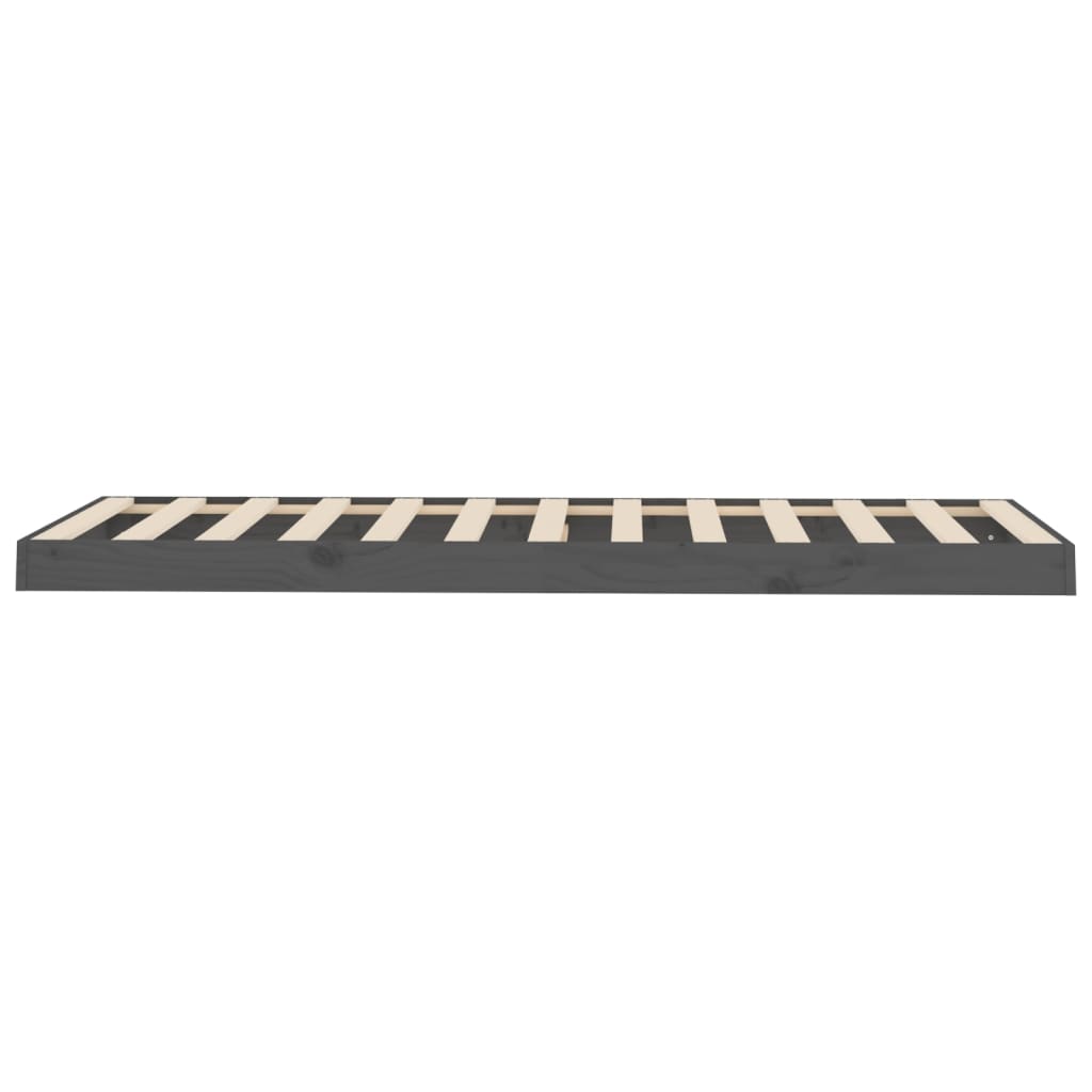 Giroletto Grigio 75x190 cm Small Single Legno Massello di Pino - homemem39