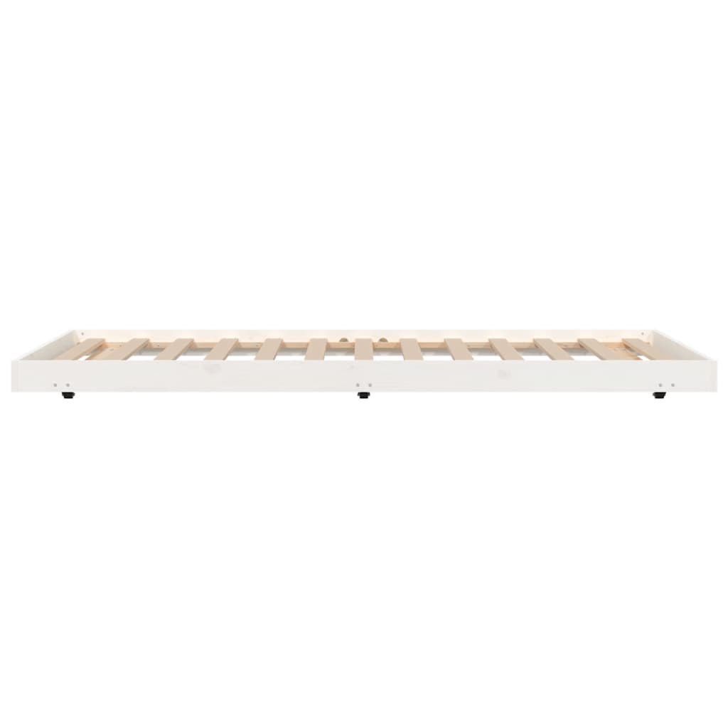 Giroletto senza Materasso Bianco 100x200 cm Legno Massello Pino - homemem39