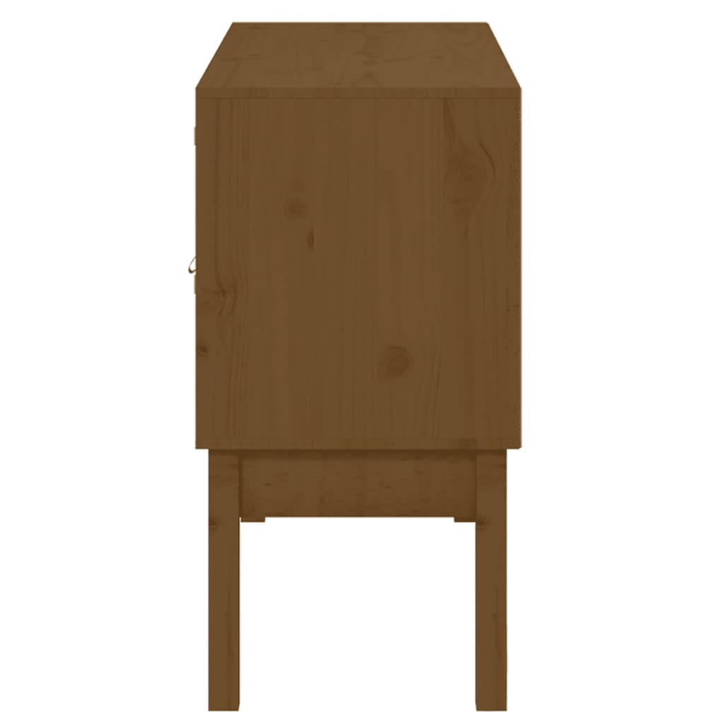 Credenza Marrone Ambra 110x40x78 cm in Legno Massello di Pino - homemem39
