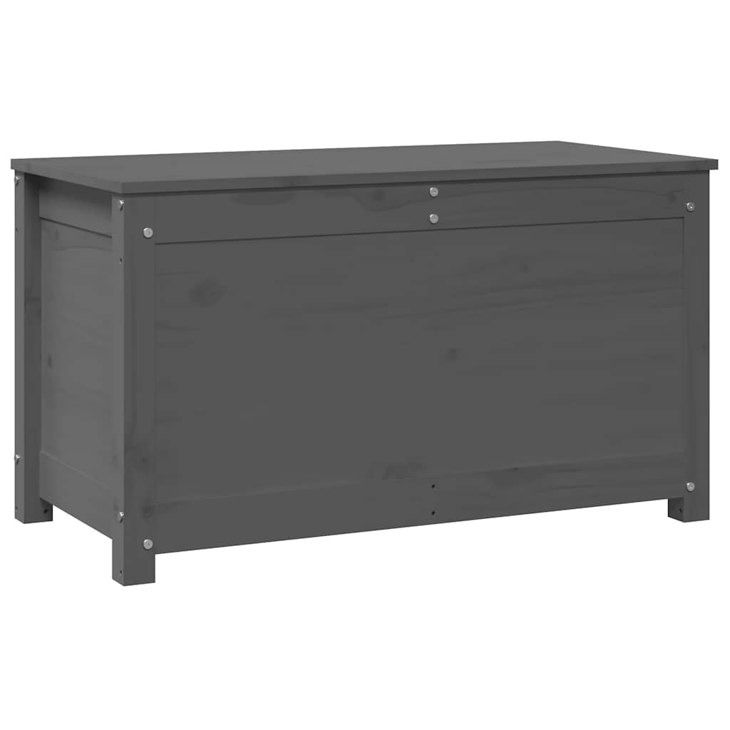 Contenitore Portaoggetti Grigio 80x40x45,5cm Massello di Pino - homemem39