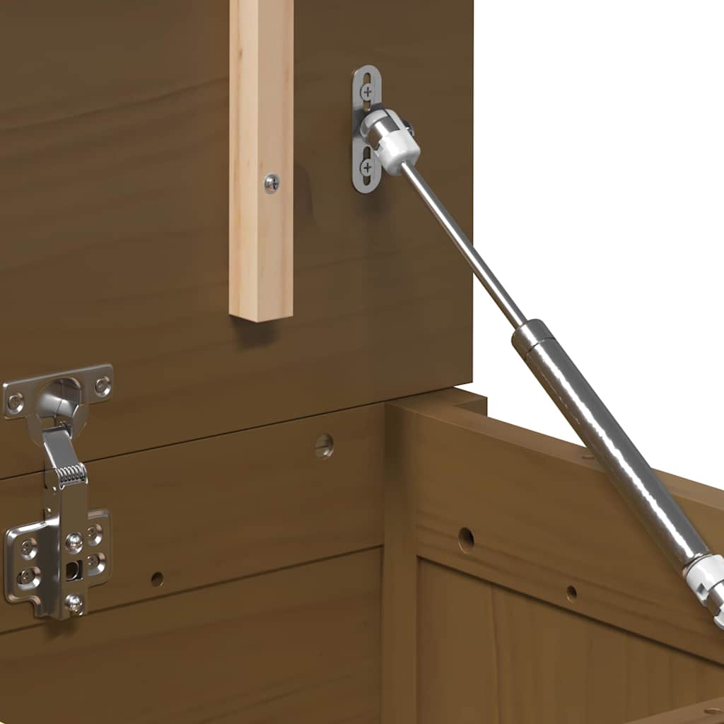 Contenitore Portaoggetti Ambra 80x40x45,5cm Legno Massello Pino - homemem39