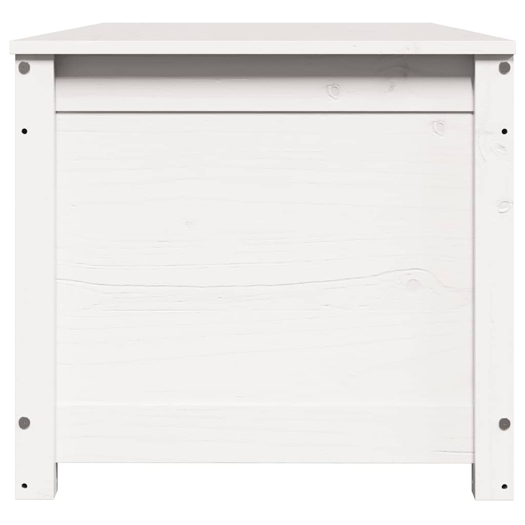 Contenitore Portaoggetti Bianco 110x50x45,5cm Massello di Pino - homemem39