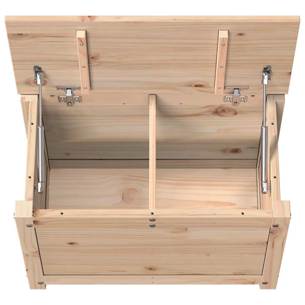 Contenitore Portaoggetti 60x32x45,5 cm Legno Massello Pino - homemem39