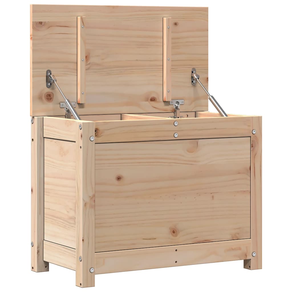 Contenitore Portaoggetti 60x32x45,5 cm Legno Massello Pino - homemem39