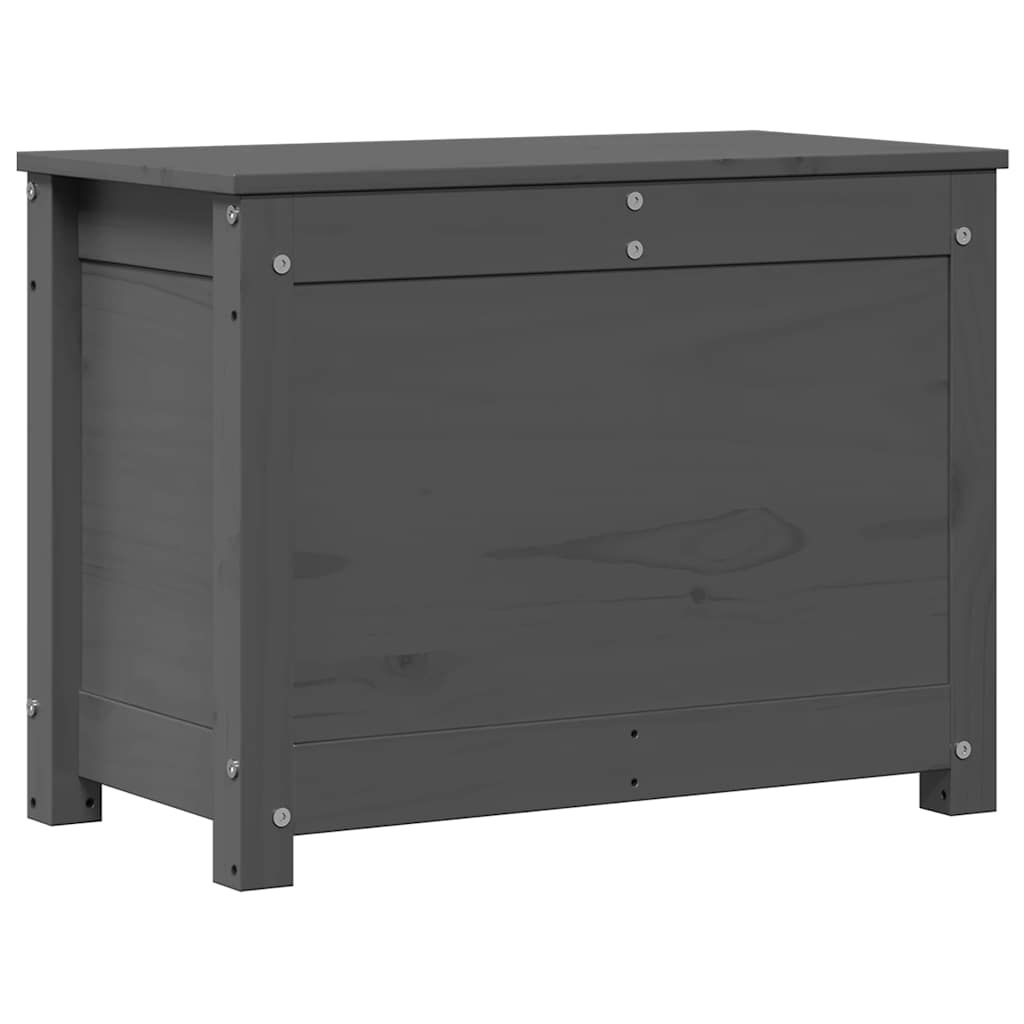 Contenitore Portaoggetti Grigio 60x32x45,5cm Massello di Pino - homemem39