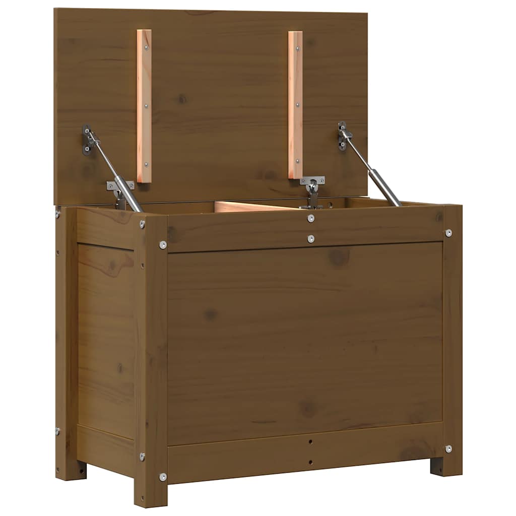 Contenitore Portaoggetti Ambra 60x32x45,5cm Legno Massello Pino - homemem39