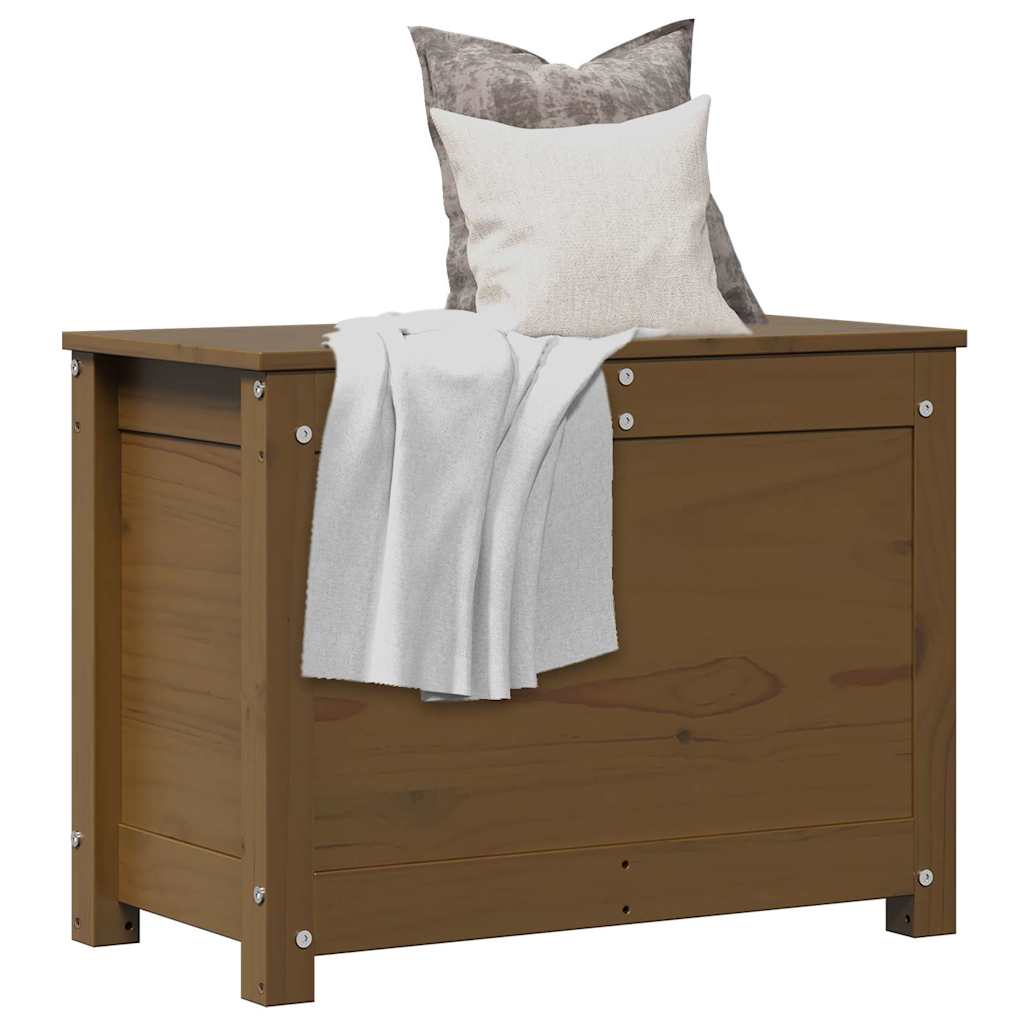 Contenitore Portaoggetti Ambra 60x32x45,5cm Legno Massello Pino - homemem39