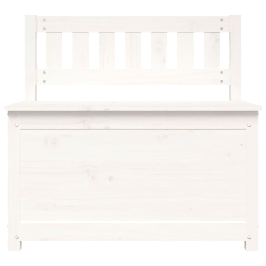 Panca Bianca 80x41x77 cm in Legno Massello di Pino - homemem39