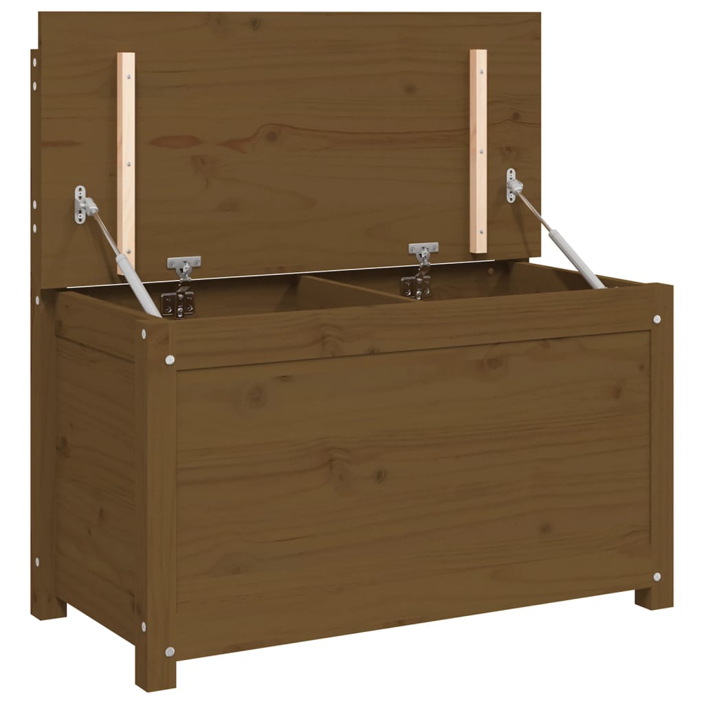 Panca Marrone Ambra 80x41x77 cm in Legno Massello di Pino - homemem39