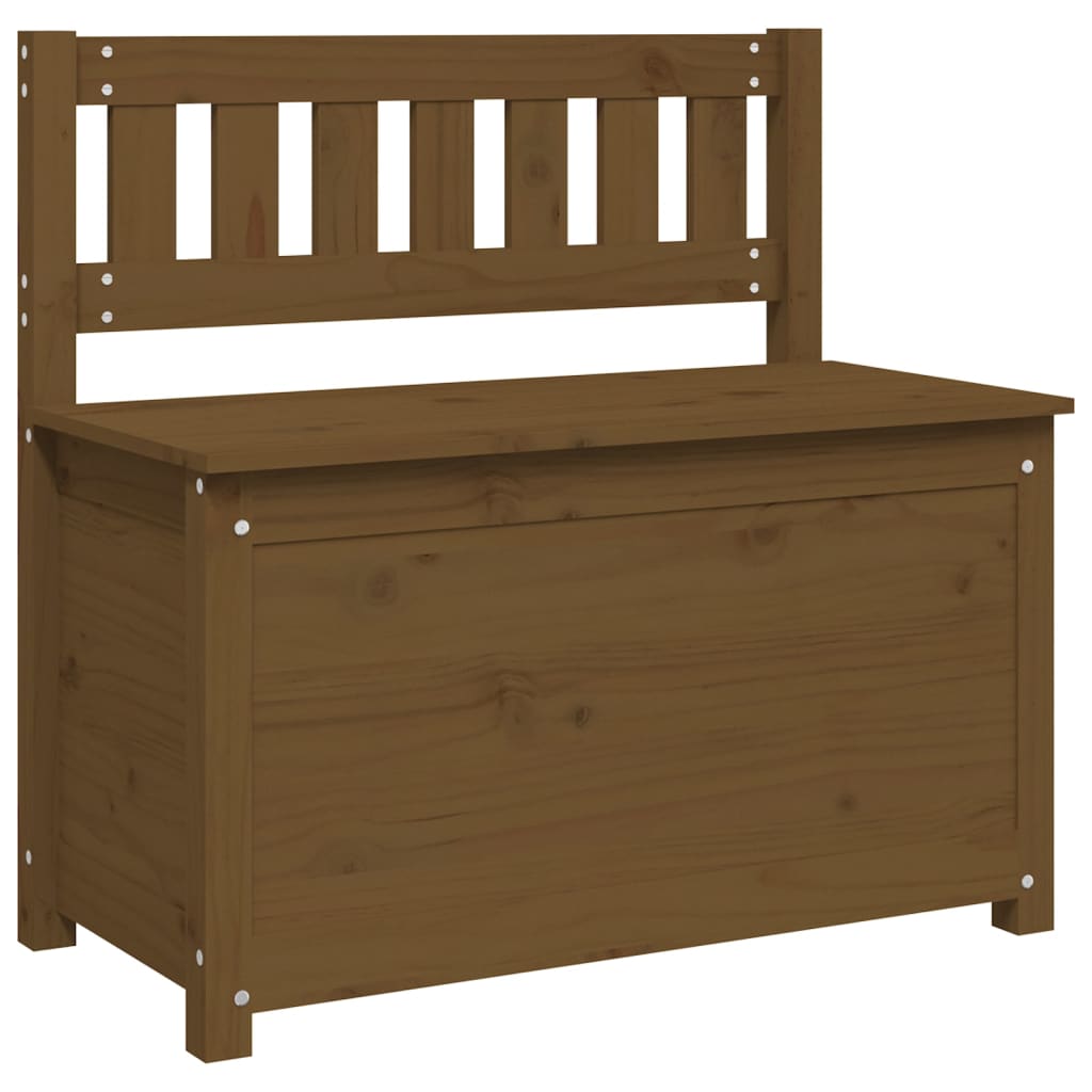 Panca Marrone Ambra 80x41x77 cm in Legno Massello di Pino - homemem39