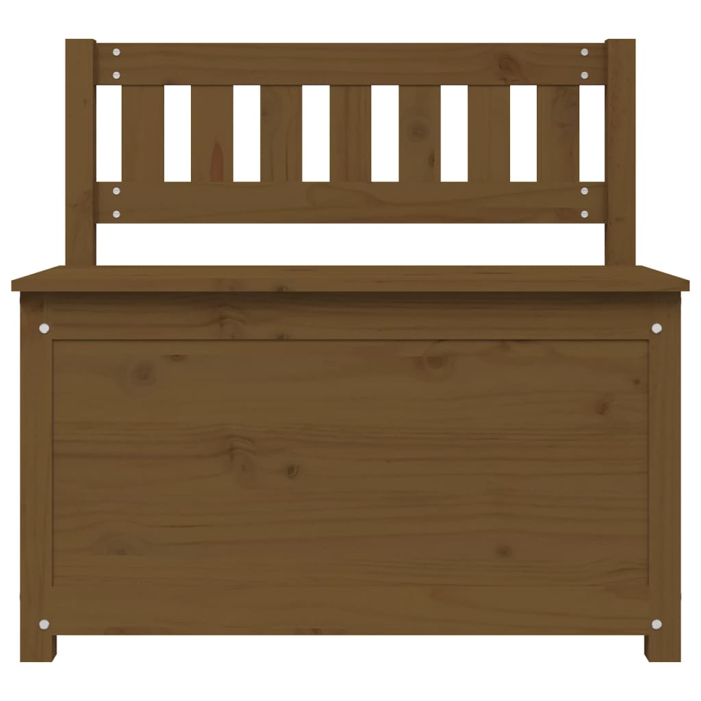 Panca Marrone Ambra 80x41x77 cm in Legno Massello di Pino - homemem39