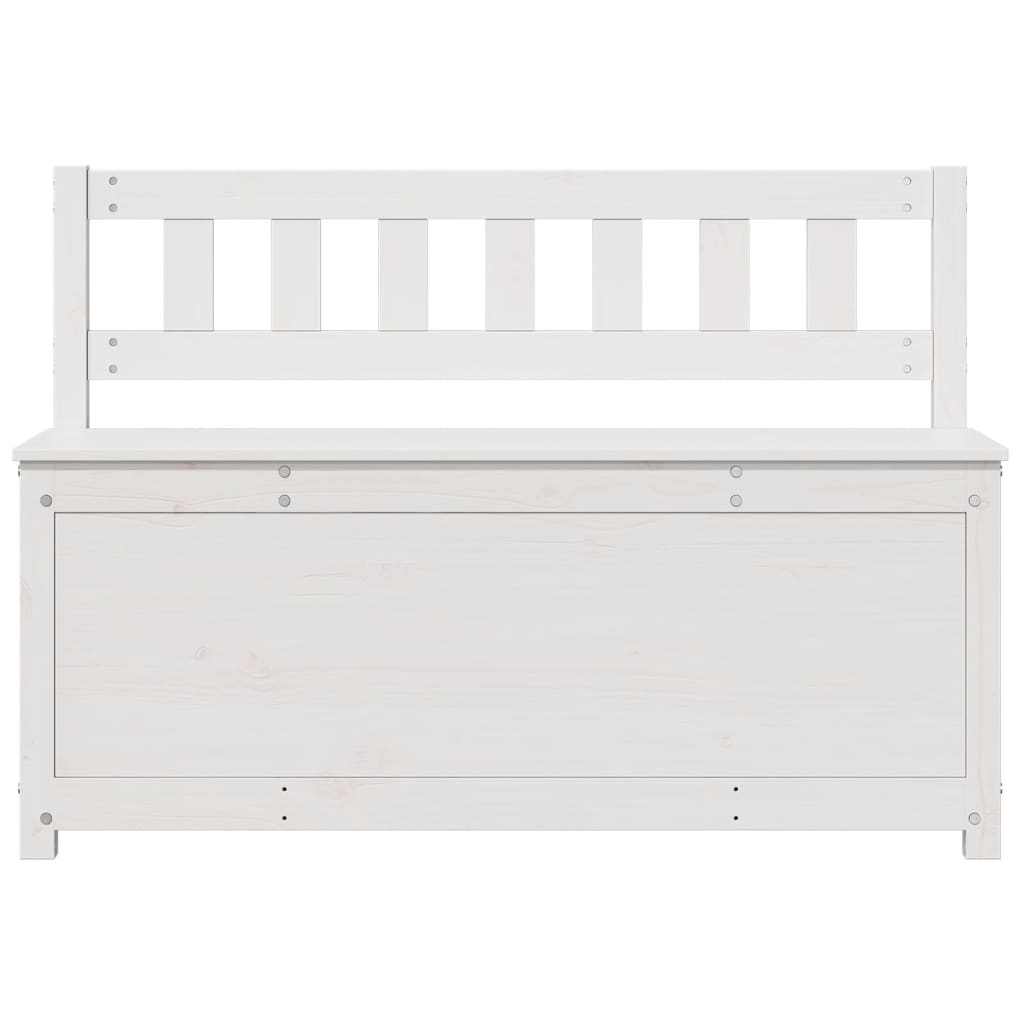 Panca Bianca 110x41x76,5 cm in Legno Massello di Pino - homemem39